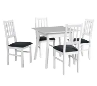 OSLO 1 zestaw stół 80x80 i 4 krzesła BOS 4 biały